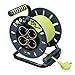 Price comparison product image Masterplug Pro-XT Cable Reel 20 m, Extension 4 Schuko Eschufes, Electric Extension 3000 W Grey/Green