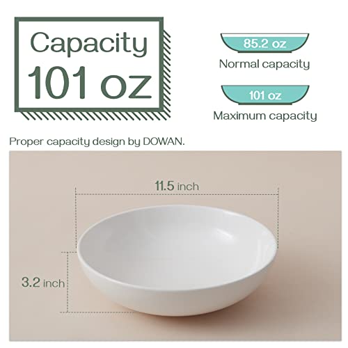 Dowan 11.5 Inch Large Serving Bowls, 3.2 Qt White Bowls, Serving Platter, Big Ceramic Bowls, Nesting Bowls, Centerpiece thumb #1