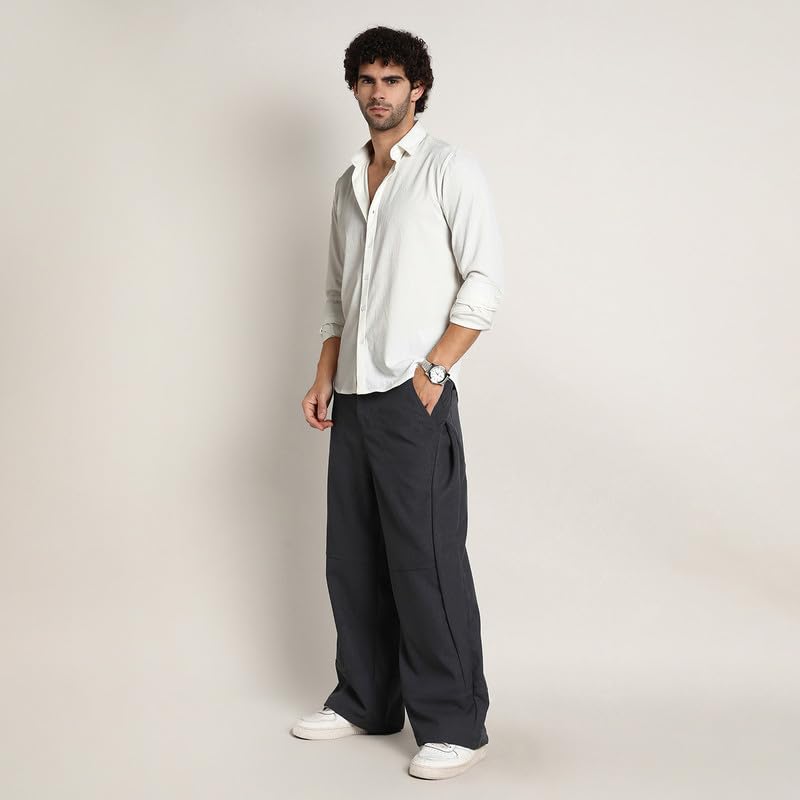 Image of CAHOOT Men's Shirt for Casual Wear | Mid-Rise | Regular Fit | Button Closure | Shirt Crafted with Comfort Fit for Everyday Wear