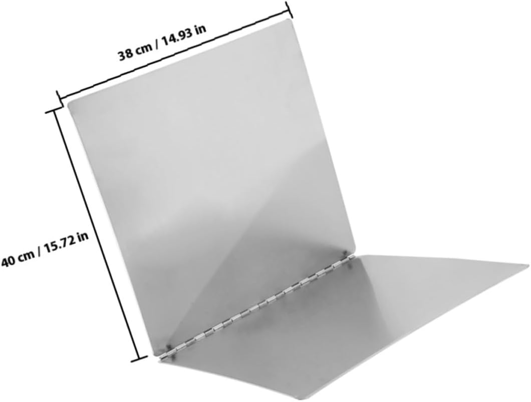 Foldable Stainless Steel Anti-oil Splatter Guard for Stove and Kitchen Sink, Heat-resistant Splash Shield Baffle, 2pcs Set for Cooking and Frying Protection