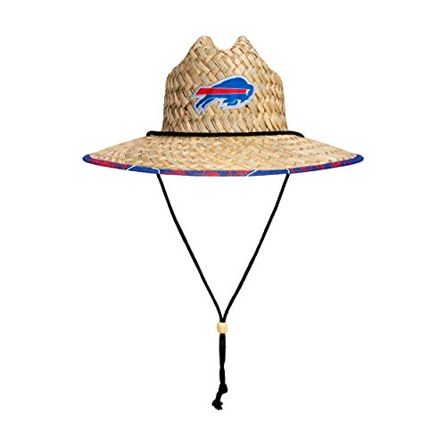 Image of NFL Team Logo Americana Floral Lifeguard Beach Straw Sun Hat
