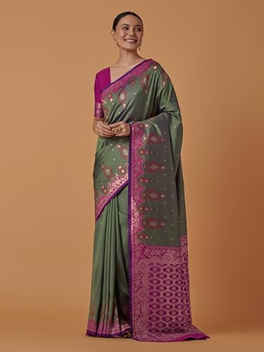 Monjolika Fashion banarasi silk saree in soft silk – image 2