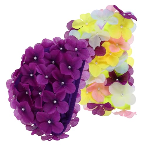 Bonnet de natation floral YARNOW élastique et étanche piscine plage cheveux longs