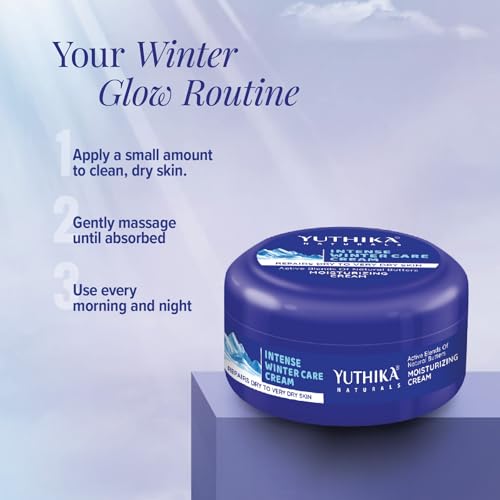 Image of Yuthika Intense Winter Care Cream 50ml (Pack of 2) Non Greasy Daily Moisturizer | For Dry, Rough & Very Dry Skin