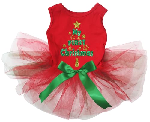 Robe pour chien grand gabarit XL My First Christmas Tree rouge - 2