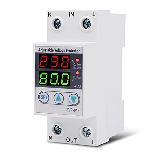 Voltage Protector Onder spanning stroom Protector SVP-916 220v 40A Protector Intelligent Multi-Function Adjustable White, spanning en stroom Calibrator - Image 5