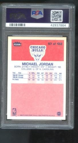 Amazon.com: 1986-87 Fleer #57 Michael Jordan ROOKIE PSA 8 Graded