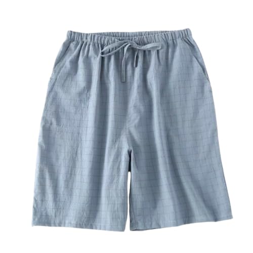 Premium Comfort Breathable 100% Cotton Pajama Shorts Men's Sleep Pants Lounge Soft Sleepwear Elastic Waistband