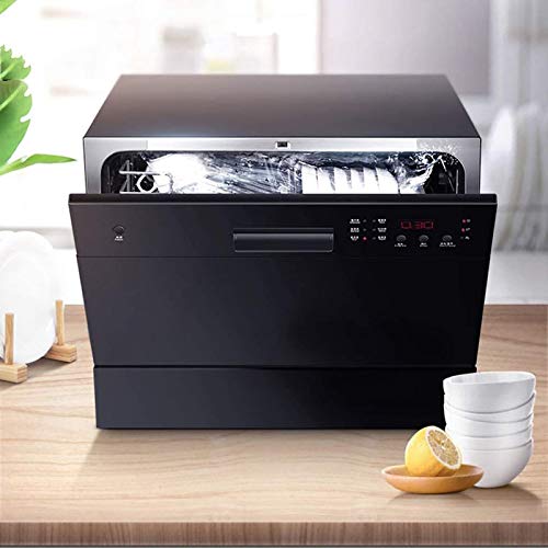 DJDLLZY Draagbare vaatwassers Compact aanrecht vaatwasser 6 plaatsinstellingen Draagbare ingebouwde vaatwasser voor… - Afbeelding 3