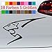 Generisch Adesivo con leone Peugeot, Silhouette 206 207 208 307 308 407 RCZ JDM, 5 misure