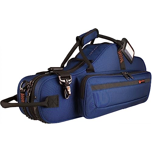 Protec Capa para saxofone alto contornada PRO PAC com bolso para flauta, azul, modelo PB304CTBX