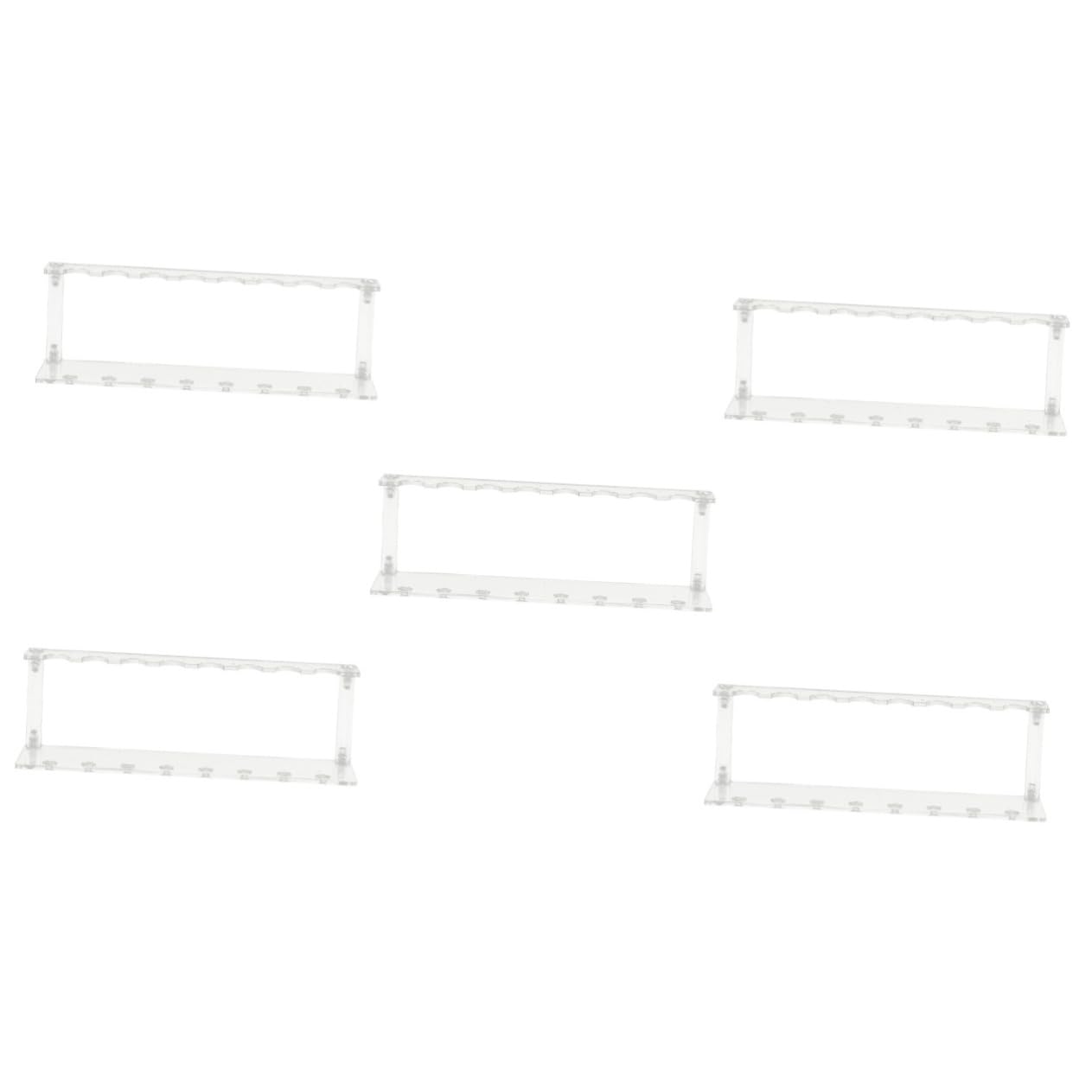 SECFOU 5sets Portapenne Trasparente Con Scomparti Per Cancelleria e Makeup Organizer Da Scrivania Elegante e Pratico