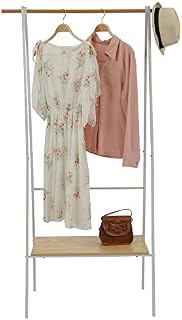 Function Home Hanging Wardrobe,Metal Garment Rack with Wood Shelf,Closet Oraganizer Rack or Bedroom