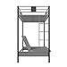 DHP Screen Metal Bunk Bed with Ladder, Silver/Black