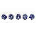 CYSKY Single Chainring Bolts 5 Pack M8 Single Short Chain Ring Bolts Fit for Road Bike, Mountain Bike, BMX, MTB, Fixie (Aluminum Alloy, CNC, Blue)
