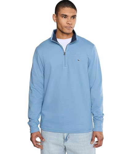 Image of vineyard vines Men's Saltwater Quarter-Zip Pullover Sweater