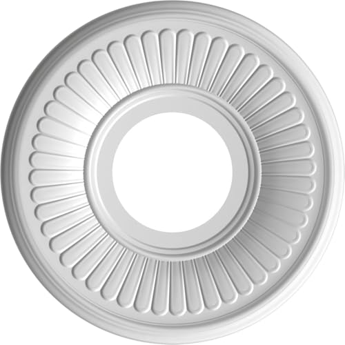 Image of Ekena Millwork 10 inchOD x 3 1 /2 inchID x 3 /4 inchP Berkshire Thermoformed PVC Ceiling Medallion (Fits Canopies up to 4 1 /2 inch), Textured Metallic Galaxy