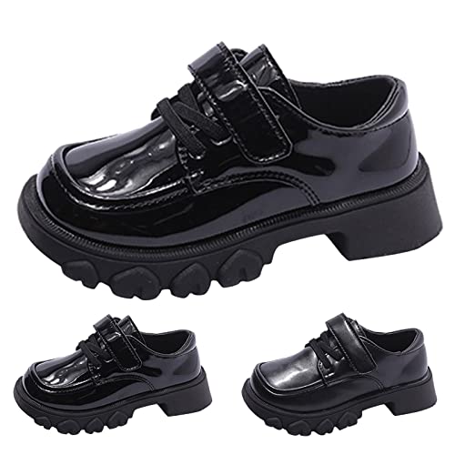 Fashion Four Seasons Children Casual Shoes Leather Shoes Square Toe Thick Bottom Non Slip Solid Boots for Girls Western3
