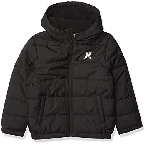 Hurley Boys' Puffer Jacket, Black, M #TOP26
