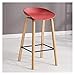 YOUKU Star Firm Sgabello da Bar Nordico Sgabello da Bar Creativo Sedia Moderna Minimalista Elegante Elegante poggiapiedi in Legno massello Sedia Frontale (Color : Red)