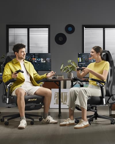 Gaming Chair with Massage and Footrest