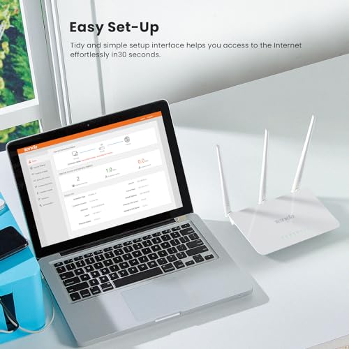 Tenda F3 300Mbps Wireless Router with 3 External Antennas - White - Image 6