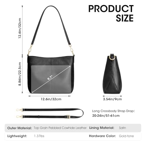 Image of Kattee Leather Crossbody Bags for Women, Crossbody Purses for Women, Women's Handbags Hobo Bag with Adjustable Strap