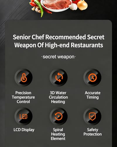 Machine sous vide 850 W avec écran tactile et programmation précise de la température