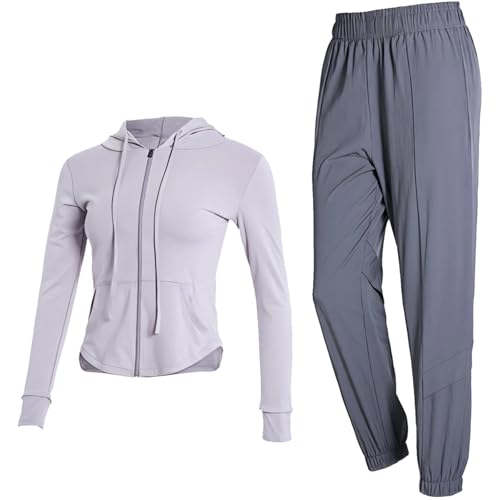 Ensemble d'entraînement pour femme en maille premium nylon élasthanne gris
