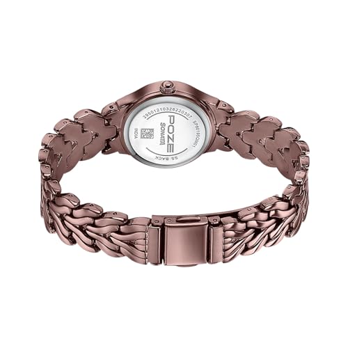 Image of Sonata Poze 9 with Quartz Analog with Solid Link Strap Watch for Women