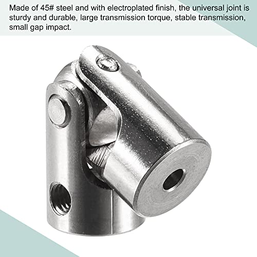 sourcing map 4 Stück Drehbare Kreuzgelenk Wellenkupplung 2.3mm bis 3mm Innendurchm. L23 x D9 mit Schrauben und Schraubenschlüssel für RC Modell