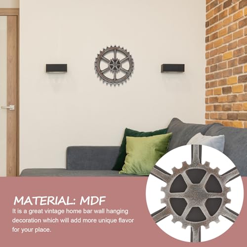 Rueda Dentada de MDF Hexagonal Elegante Decoración Steampunk Pared 7
