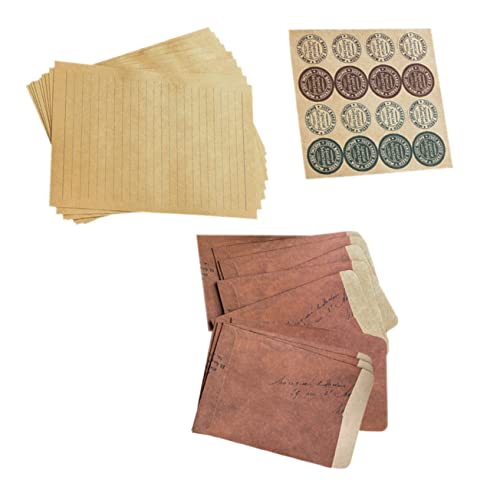 Generic レトロ風便箋セット 封筒付き ? 手書き手紙や招待状に最適 耐摩耗性紙素材