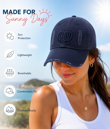 Image of Handcuffs Cap for Men Women Denim Stylish Baseball Caps Adjustable Free Size Hats | Gym Accessories | Sun Protective Hat