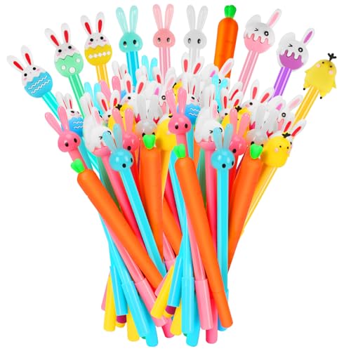 SANNIX 50 bolígrafos de gel con temática de Pascua miniatura 1