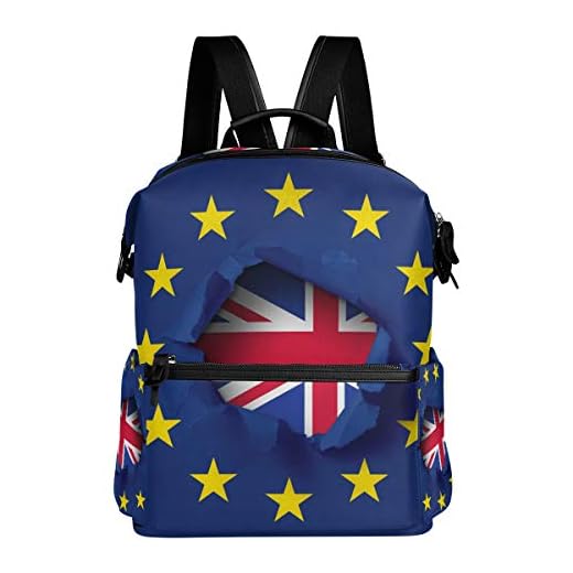 MALPLENA Brexit England skolväska dagväska vandringsryggsäck