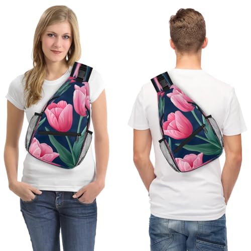 Bolso cruzado unisex con flores, para mujer y hombre miniatura 7
