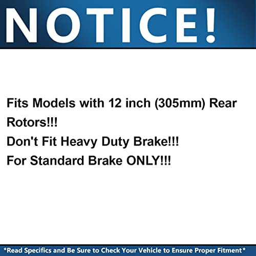 Image of Detroit Axle - Brake Pads for Dodge Grand Caravan Journey Chrysler Town & Country VW Routan, Front Rear Ceramic Brake Pads Replacement :11.89 inch inch Front & 12.00 inch inch Rear Rotors