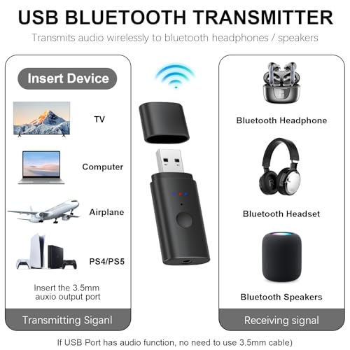 USB Bluetooth 5.2 Transmitter for TV, Wireless Audio Adapter by Generic - Used condition - Image 4