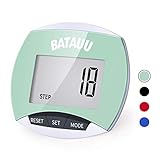BATAUU Best Pedometer, Simply Operation Walking Running Pedometer with Calories Burned and Steps Counting (Green)