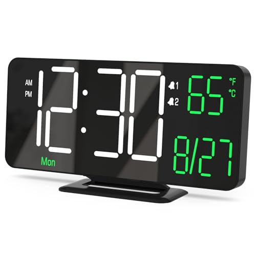 KOSUMOSU 6.7in Digital Alarm Clock โ Auto-Dimming