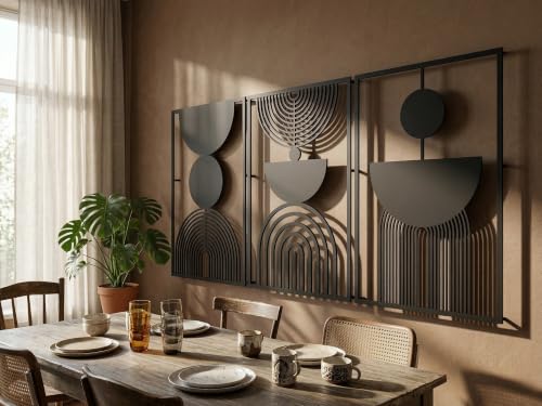 Seconda immagine VAILLA Boho Quadri Moderni Soggiorno – Legno 3D Decorazione da Parete Casa