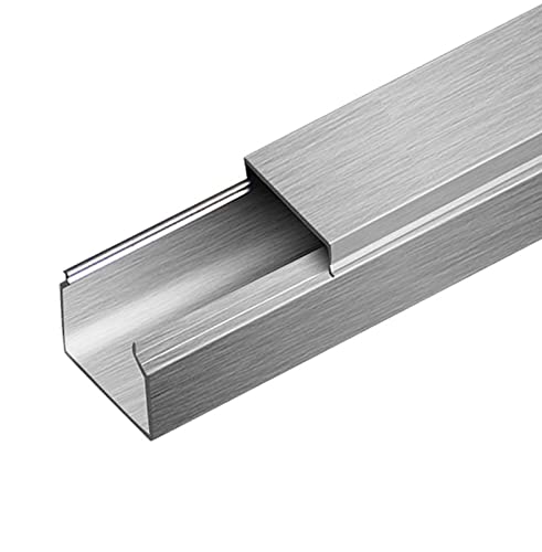 Hm Vicyy Boden Kabelabdeckung,Fussboden Kabelkanal aus Aluminiumlegierung,Aufbewahrung für elektrische Kabel,Kabelkanal zum Schutz von Kabeln,1m Länge,Verschiedene Größen Cover