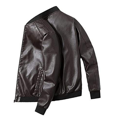 Veste en cuir synthétique homme XXXL ajustée contre le vent frais