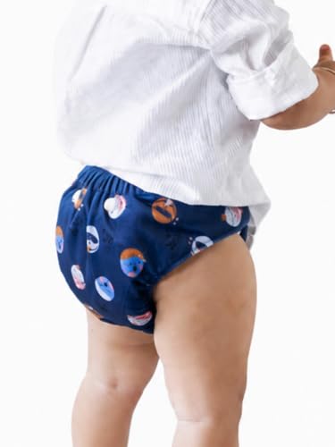 Image of SuperBottoms UNO Luxe Cloth Diaper with Velcro Closure & DryFeel magic Pad + Booster Pad | For Babies 3M-3Y | Reusable Washable Cloth Diaper