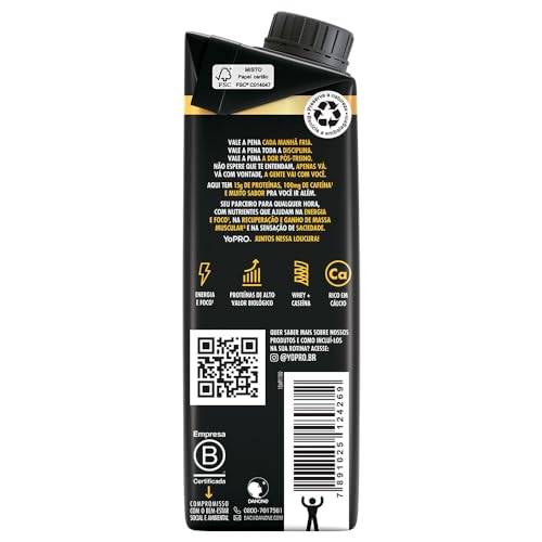 YoPRO Energy Boost UHT Café Expresso 15g de Proteínas 250ml