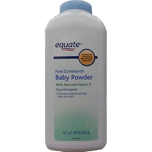 Equate Pure Cornstarch Baby Powder With Aloe and Vitamin E, 15oz by Judastice