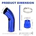 BARTOO 3 Inch Cold Air Intake Filter Pipe Curve Pipe, Aluminum Air Intake Elbow for Car Truck Turbo Piping, Blue