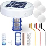 Qualirey Ionizador solar para piscina, limpiador automático de piscinas...
