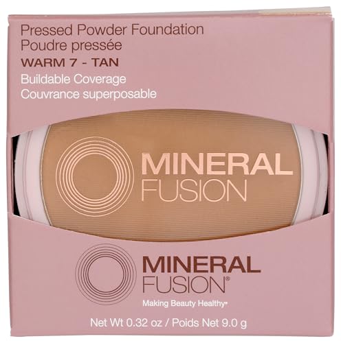 MINERAL FUSION Tan Pressed Powder Foundation, 0.32 OZ